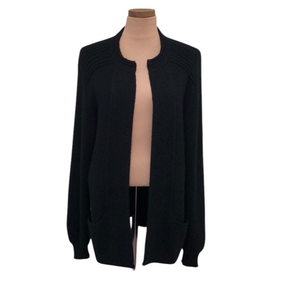 Peruvian Link Cardigan Sweater Size XL Black Alpaca - Picture 1 of 12
